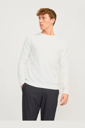 JACK & JONES Ensfarvet Striktrøje