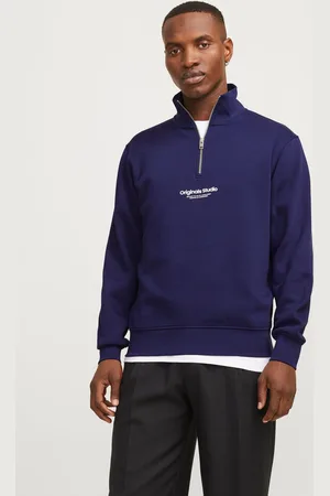 JACK & JONES Tekst Sweatshirt Med Halv Lynlås