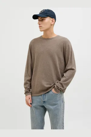 JACK & JONES Ensfarvet Striktrøje