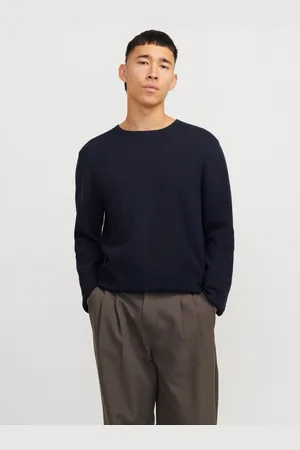 JACK & JONES Ensfarvet Striktrøje