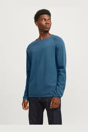 JACK & JONES Ensfarvet Striktrøje