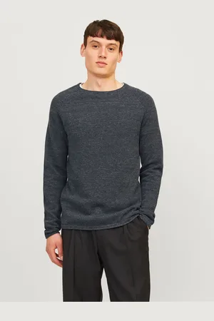 JACK & JONES Ensfarvet Striktrøje