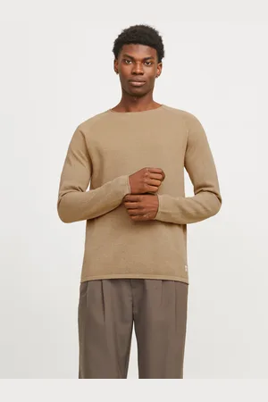 JACK & JONES Ensfarvet Striktrøje