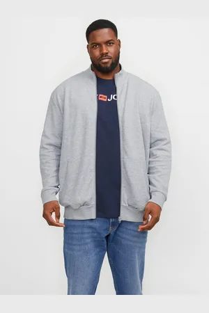 JACK & JONES Plus Size Ensfarvet Sweatshirt Med Lynlås