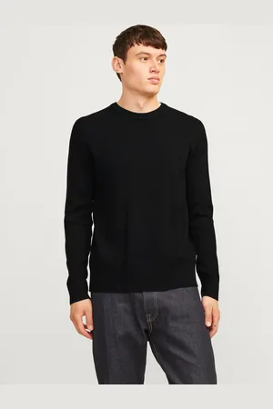 JACK & JONES Ensfarvet Striktrøje