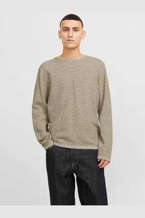 JACK & JONES Ensfarvet Striktrøje