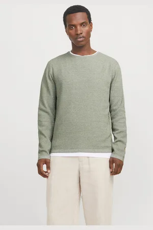 JACK & JONES Ensfarvet Striktrøje