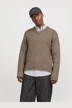 JACK & JONES Ensfarvet Striktrøje