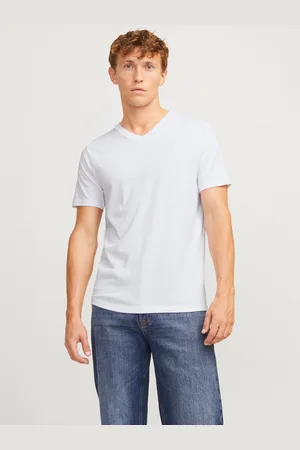 JACK & JONES 3-pak Ensfarvet V-hals T-shirt