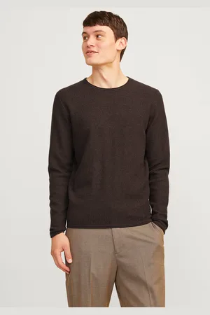 JACK & JONES Ensfarvet Striktrøje