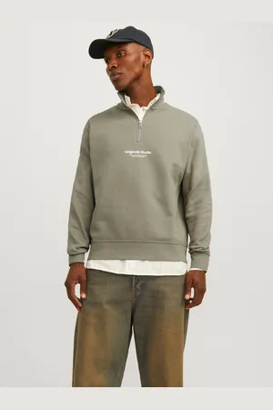 JACK & JONES Tekst Sweatshirt Med Halv Lynlås
