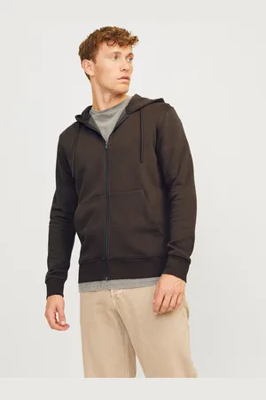 JACK & JONES Ensfarvet Hættetrøje Med Lynlås