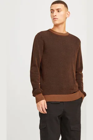 JACK & JONES Ensfarvet Striktrøje