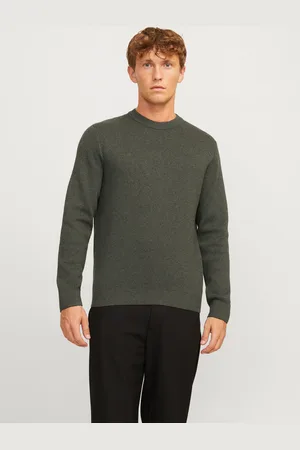 JACK & JONES Ensfarvet Striktrøje