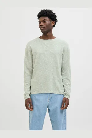 JACK & JONES Ensfarvet Striktrøje