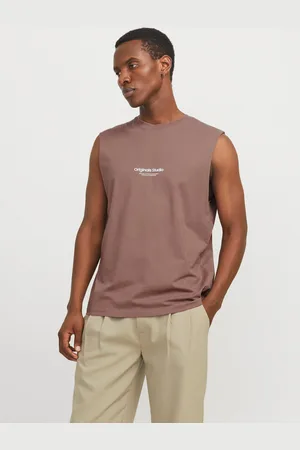 JACK & JONES Printet Crewneck Tanktop