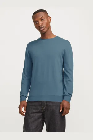 JACK & JONES Ensfarvet Striktrøje