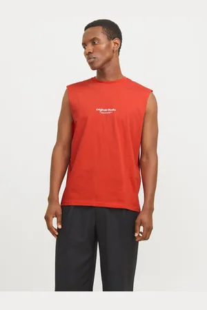 JACK & JONES Printet Crewneck Tanktop