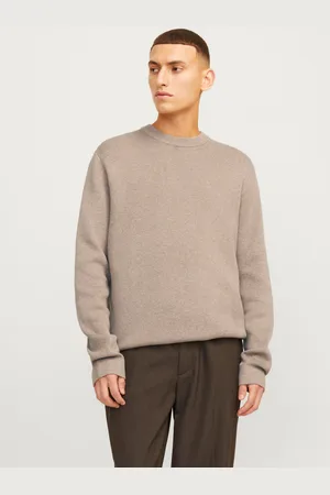 JACK & JONES Ensfarvet Striktrøje