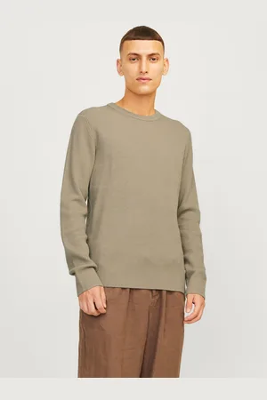 JACK & JONES Ensfarvet Striktrøje