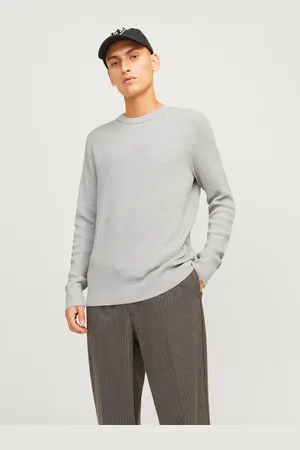 JACK & JONES Ensfarvet Striktrøje