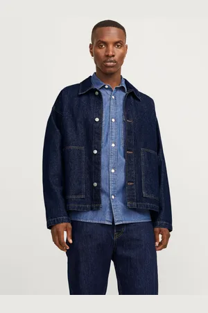 JACK & JONES Wide Fit Denimskjorte