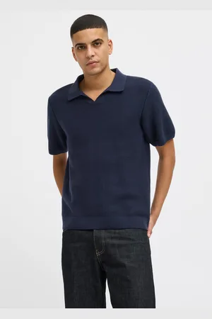 JACK & JONES Ensfarvet Striktrøje