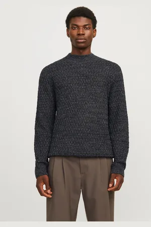 JACK & JONES Ensfarvet Striktrøje