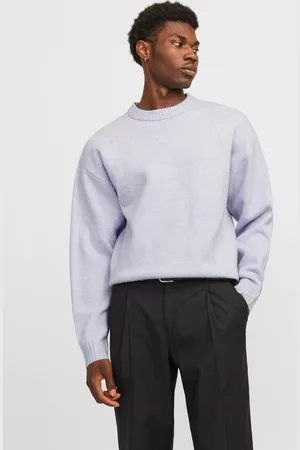 JACK & JONES Ensfarvet Striktrøje