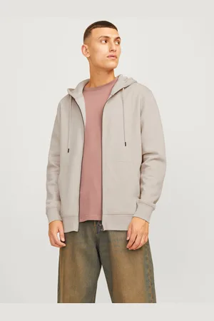 JACK & JONES Ensfarvet Hættetrøje Med Lynlås