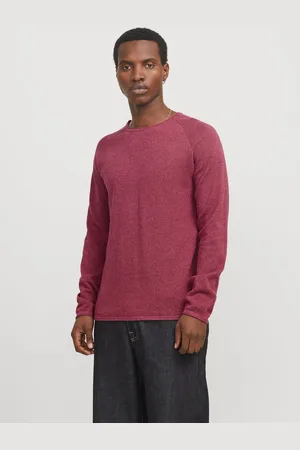 JACK & JONES Ensfarvet Striktrøje