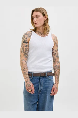 JACK & JONES Ensfarvet Crewneck Tanktop