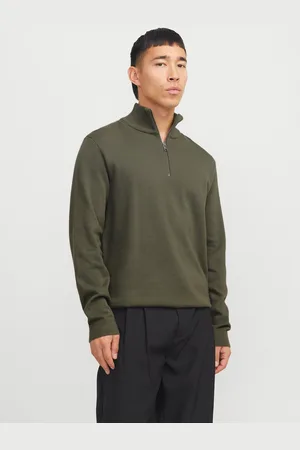 JACK & JONES Ensfarvet Striktrøje