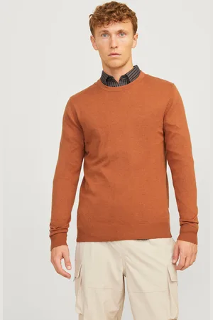JACK & JONES Ensfarvet Striktrøje