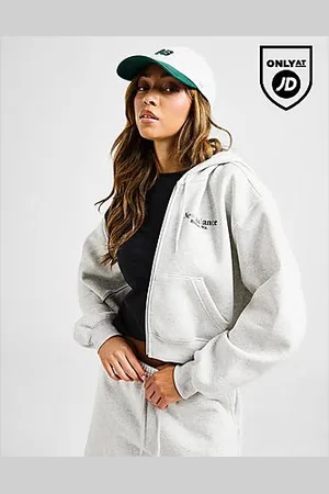 New Balance Tones Crop Full Zip Hoodie