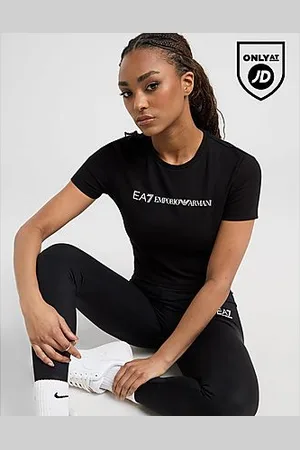 EA7 Logo Slim Crop T-Shirt