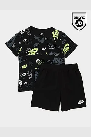 Nike All Over Print Crew T-Shirt/Shorts Set Children