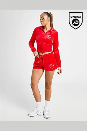 Juicy Couture Diamante Heart Logo Shorts