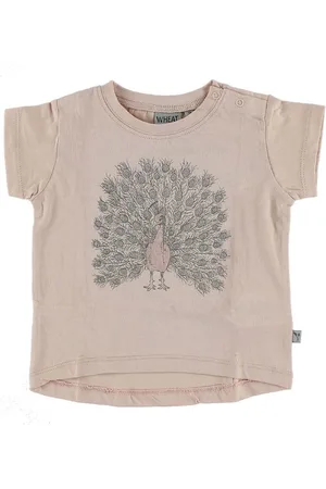 WHEAT T-shirt - Powder m. PÃ¥fugl