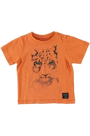 Mini A Ture T-Shirts - Legolas - Orangemeleret m. Leopard
