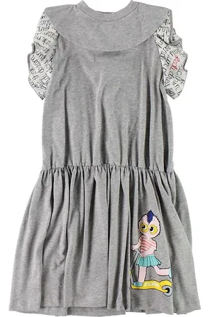 Fendi Kids Kjole - GrÃ¥meleret m. FlÃ¦ser/Rumi
