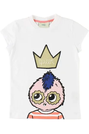 Fendi Kids T-shirt - Hvid m. Rumi/Guldkrone
