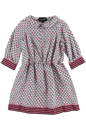 Emporio Armani Kjole - LyserÃ¸d m. Print