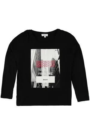 DKNY Bluse - Sort m. Fotoprint