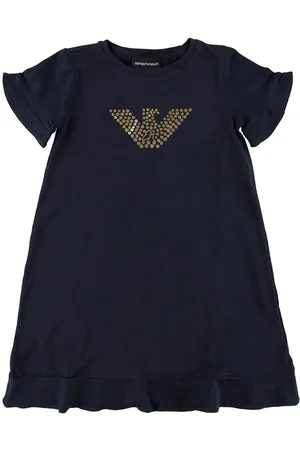 Emporio Armani Kjole - Navy m. Guld/Logo
