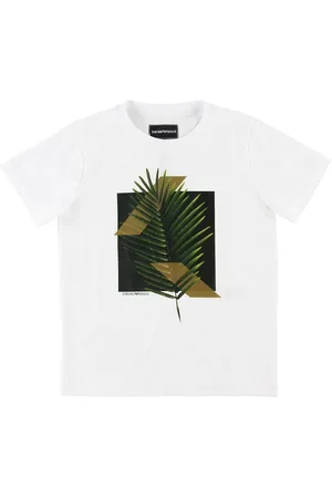 Emporio Armani T-shirt - Hvid m. Palmeblad