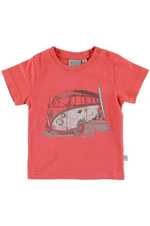 WHEAT T-shirt - Surf Car - Spiced Coral