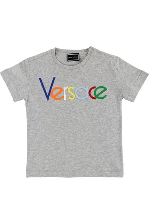 VERSACE Young T-shirt - GrÃ¥meleret m. Farver