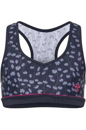 Hummel Bikini top - HMLCatalina - UV50+ - Navy m. Blomster