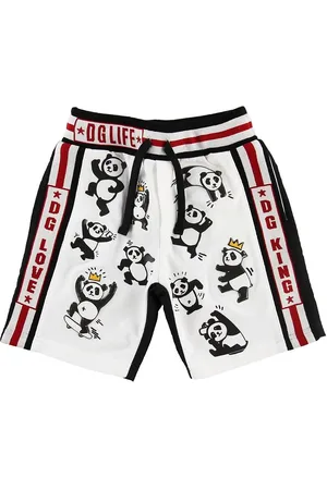 Dolce & Gabbana Shorts - Sweat - Sort/Hvid m. Pandaer